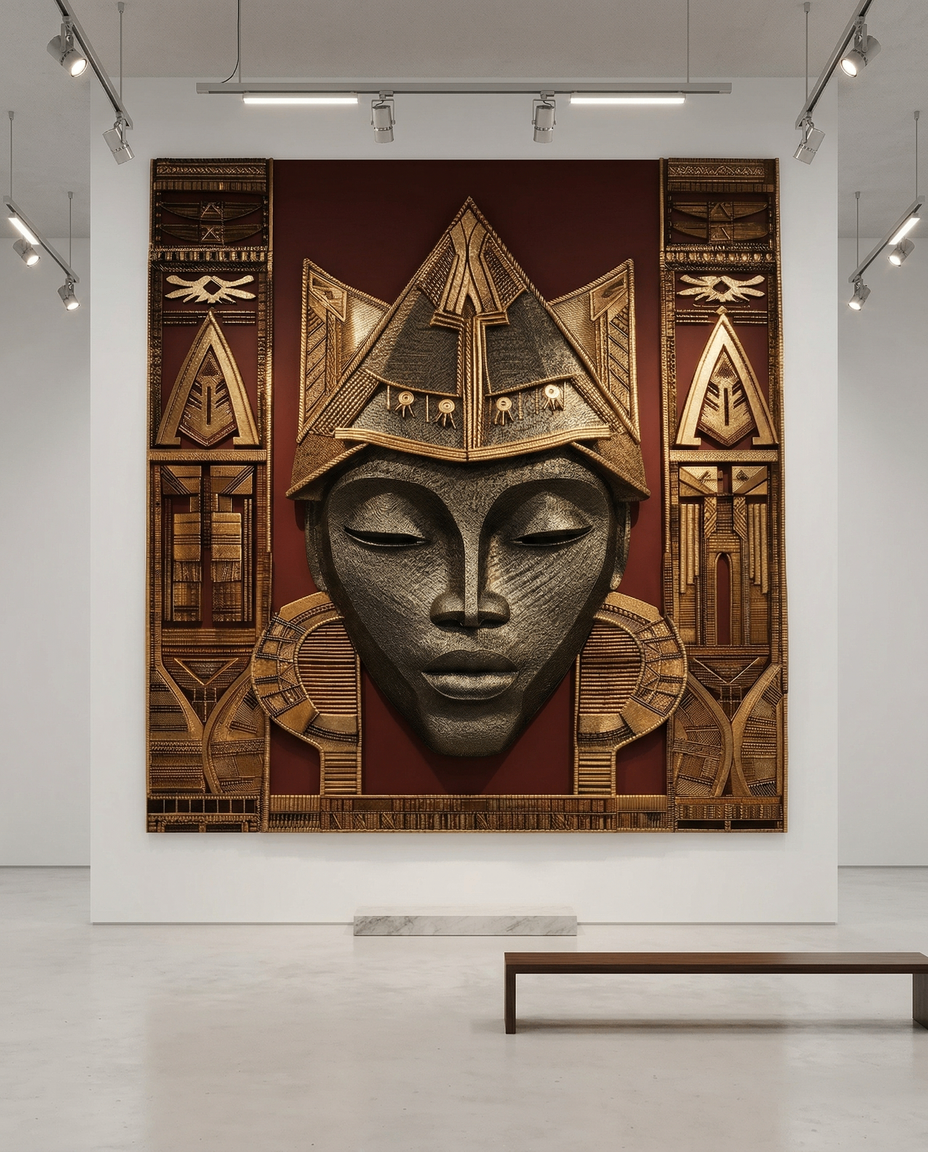 Ṣàngó sculptural relic displayed in gallery setting